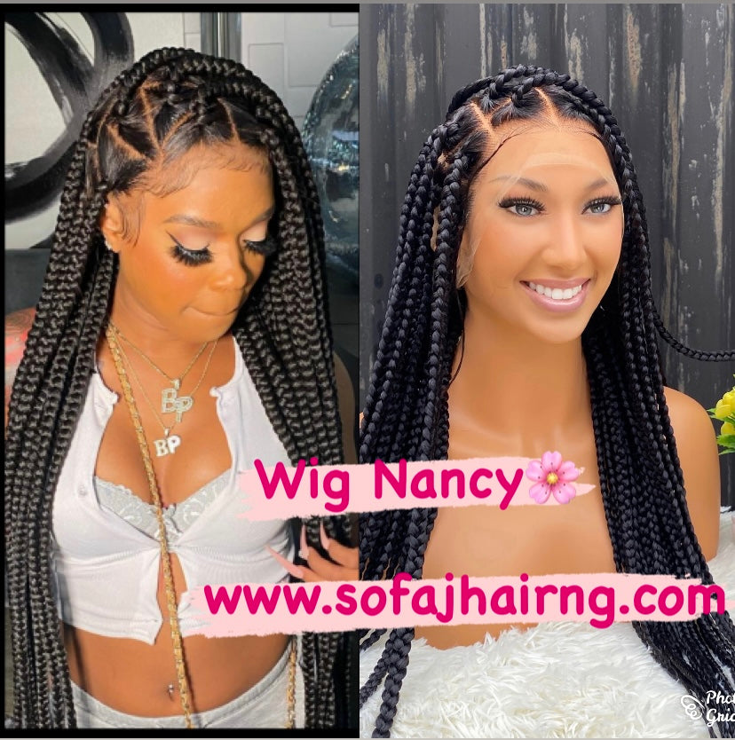 Jumbo Knotless Braided Wig Box braids Full lace braids wig Senegalese