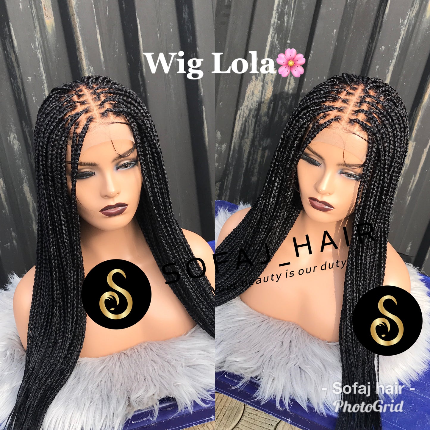 Wig Lola. (Lace closure knotless braids)