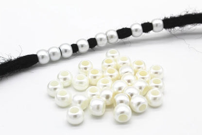 Pearl white beads