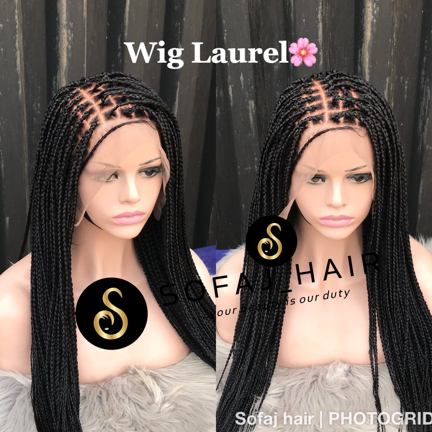 Wig Laurel (frontal knotless braids) – Sofaj_Hair