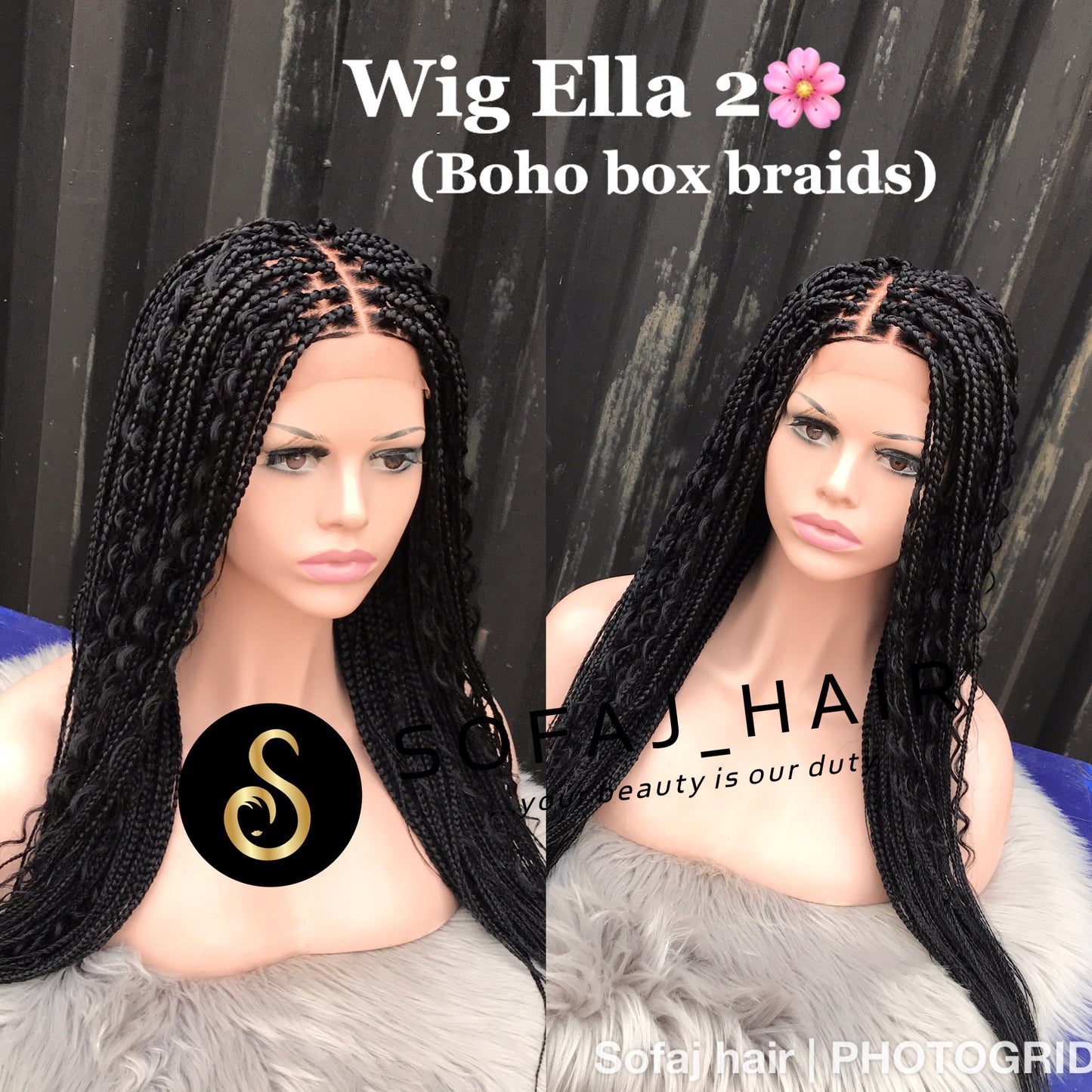 Wig Ella (2). (Boho box braids)