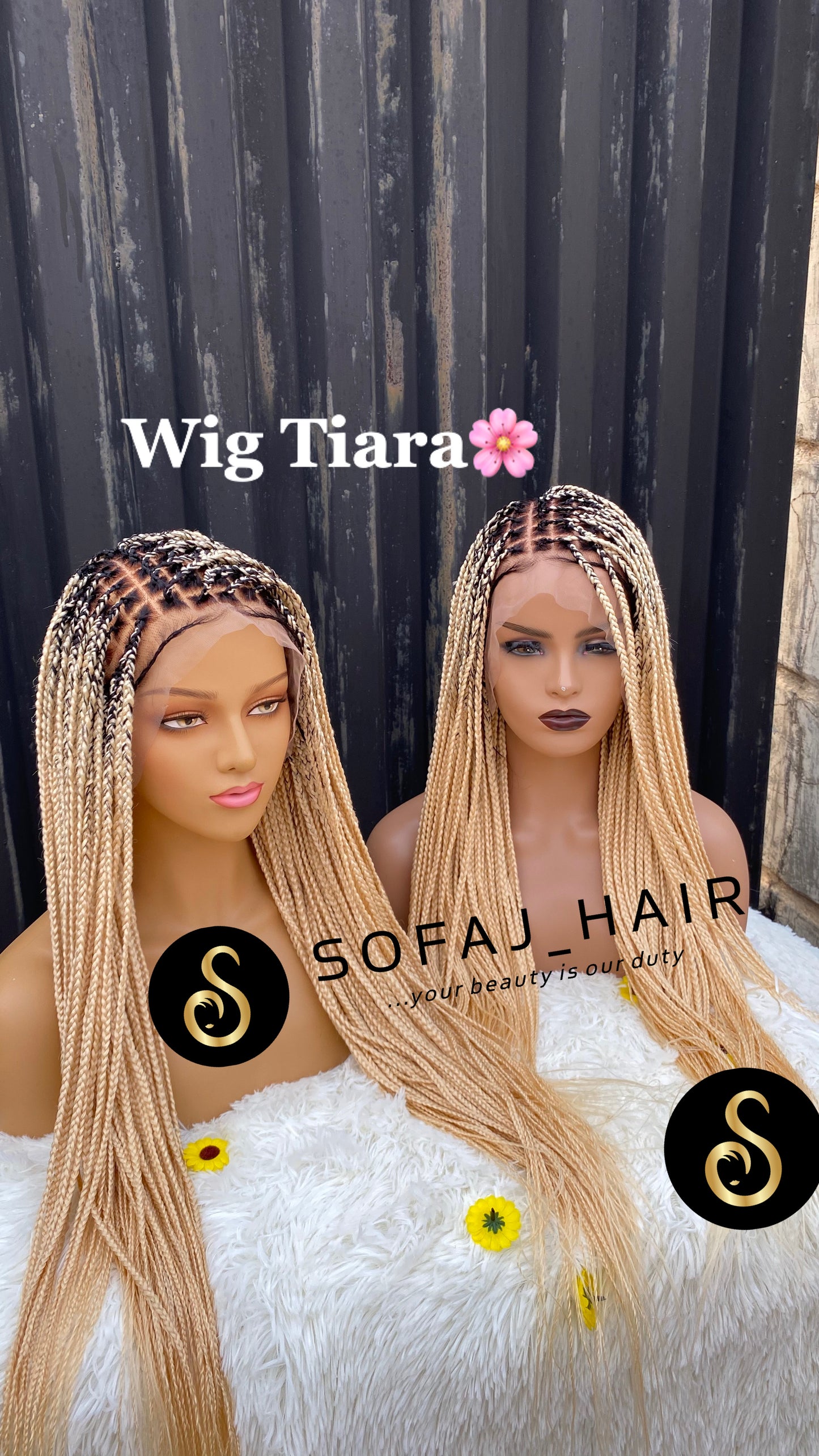 Wig Tiara (small frontal knotless braids)