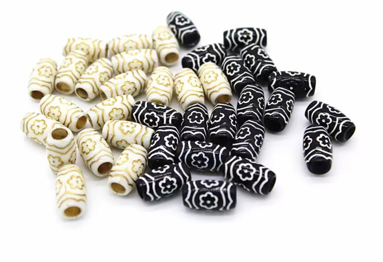 Acrylic hair beads