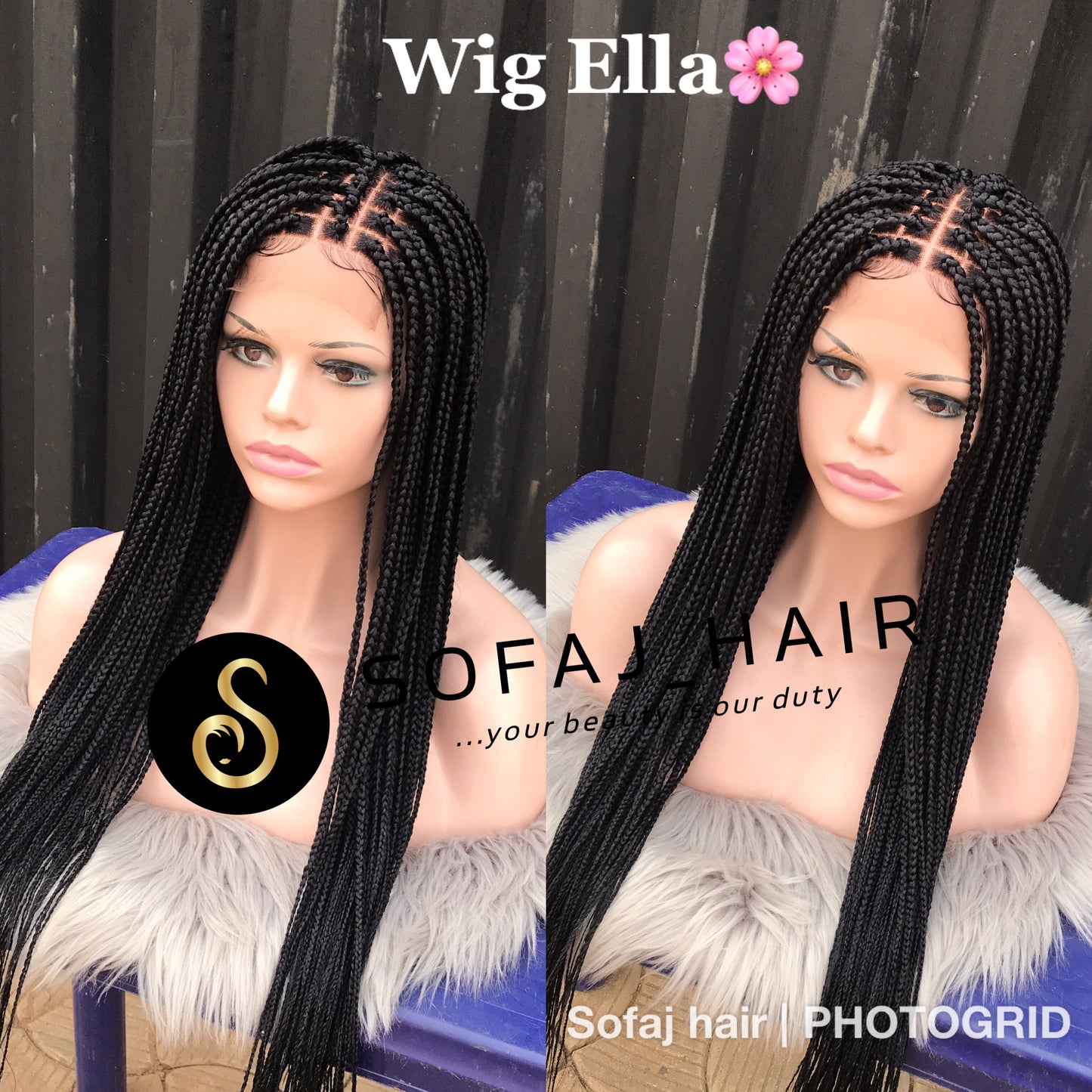Wig Ella (closure box braids wig)